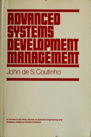 Cover of: Advanced systems development management by John de S. Coutinho