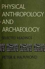 Cover of Physical anthropology and archaeology