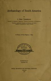 Cover of Archaeology of South America
