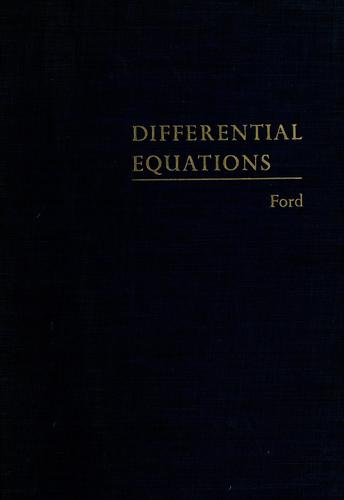 Differential equations. by Ford, Lester R.