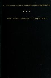 Cover of: Nonlinear differential equations by Raimond Struble