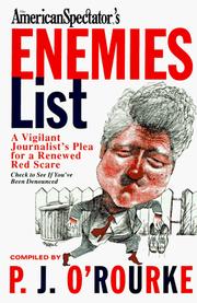 Cover of: American Spectator's Enemies List by P. J. O'Rourke, P. J. O'Rourke