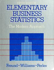 Cover of: Elementary business statistics by John E. Freund