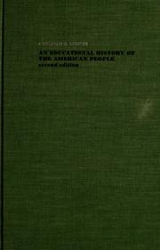 Cover of: An educational history of the American people by Adolphe Erich Meyer