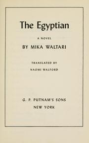 Cover of: The Egyptian: a novel