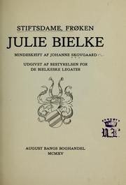 Cover of: Stiftsdame, Frøken Julie Bielke
