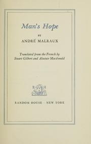 Cover of: Man's hope by André Malraux