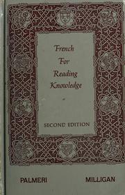 Cover of: French for reading knowledge by Joseph Palmeri
