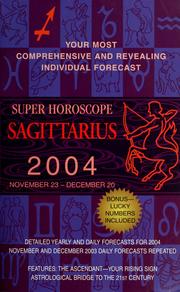 Cover of: Super horoscope Sagittarius, 2004 by 