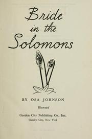 Bride in the Solomons by Osa Johnson