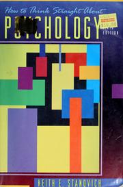 Cover of: How to think straight about psychology