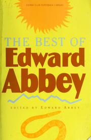 Cover of: The best of Edward Abbey by Edward Abbey
