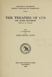 Cover of: The treaties of 1778, and allied documents