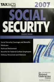 Cover of: Social Security Source Book 2007 (Social Security Manual)