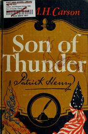 Cover of: Son of thunder: Patrick Henry
