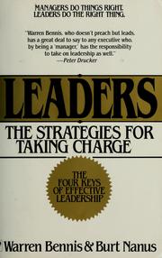 Cover of: Leaders: the strategies for taking charge