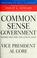 Cover of: Common Sense Government