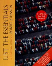Cover of: Just the essentials of elementary statistics | Robert Russell Johnson