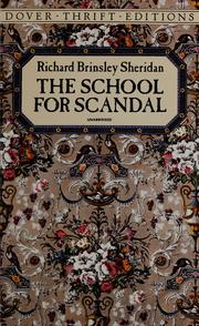 Cover of: The school for scandal