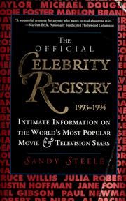 Cover of: The official celebrity registry, 1993-1994 by Sandy Steele