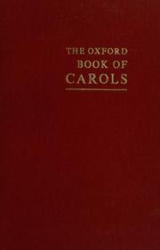 Cover of: The Oxford book of carols by Percy Dearmer