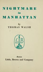 Cover of: Nightmare in Manhattan by Thomas Walsh
