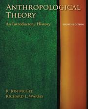 Cover of: Anthropological Theory by R. Jon McGee, Richard L. Warms