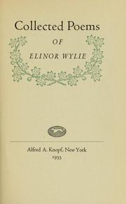 Cover of Collected poems of Elinor Wylie