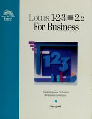 Cover of: Lotus 1-2-3, release 2.2 for business by Roy Ageloff