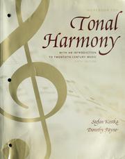 Cover of: Workbook for Tonal Harmony: With an Introduction to Twentieth-Century Music