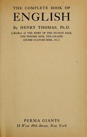 Cover of: The complete book of English.