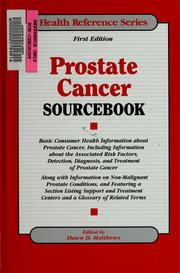 Cover of: Prostate cancer sourcebook by edited by Dawn D. Matthews.