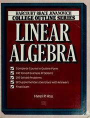 Cover of: Linear algebra by Hwei P. Hsu