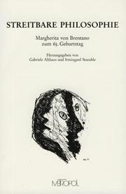 Cover of: Streitbare Philosophie: Margherita von Brentano zum 65. Geburtstag