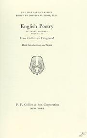 Cover of: The Harvard Classics: Volume 41 - English Poetry 2: Collins to Fitzgerald