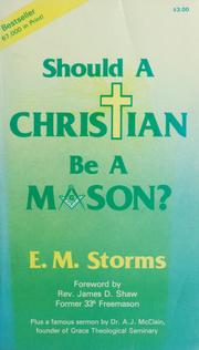 Cover of: Should a Christian be a Mason?