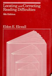 Cover of: Locating and correcting reading difficulties by Eldon E. Ekwall
