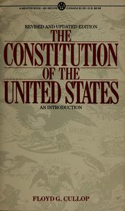 Cover of: The Constitution of the United States | Floyd G. Cullop