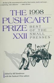 Cover of: The Pushcart Prize XXII, 1998: Best of the Small Presses