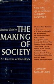 Cover of: The making of society: an outline of sociology.