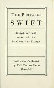 Cover of: The portable Swift by Jonathan Swift