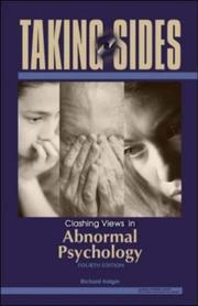 Cover of: Taking Sides: Clashing Views in Abnormal Psychology (Taking Sides)