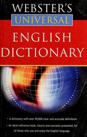 Cover of: Webster's universal English dictionary by 