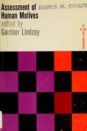 Cover of: Assessment of human motives by Gardner Lindzey