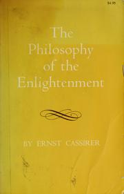 Cover of: The philosophy of the enlightenment by Ernst Cassirer