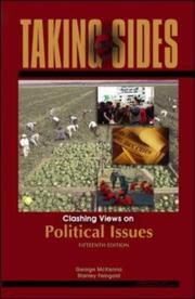 Cover of: Taking Sides: Clashing Views on Political Issues (Taking Sides: Clashing Views on Controversial Political Issues) by George McKenna, Stanley Feingold