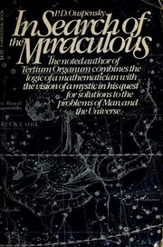 Cover of: In search of the miraculous: fragments of an unknown teaching