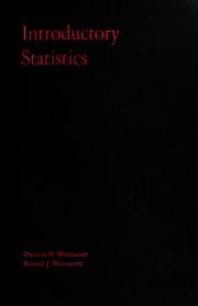 Cover of: Introductory statistics by Thomas H. Wonnacott