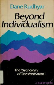 Cover of: Beyond individualism by Dane Rudhyar