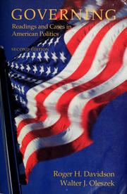 Cover of: Governing: readings and cases in American politics